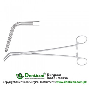 Burke Hysterectomy Forcep Curved - Long Jaws Stainless Steel, 25 cm - 9 3/4"